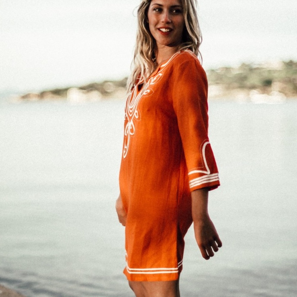 NWT!❤️Les Canebiers Tunic Dress (Orange) - Picture 4 of 5